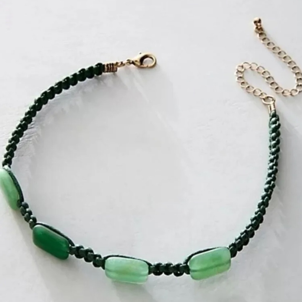 FREE PEOPLE Sweet Caroline Choker (Green Jade)